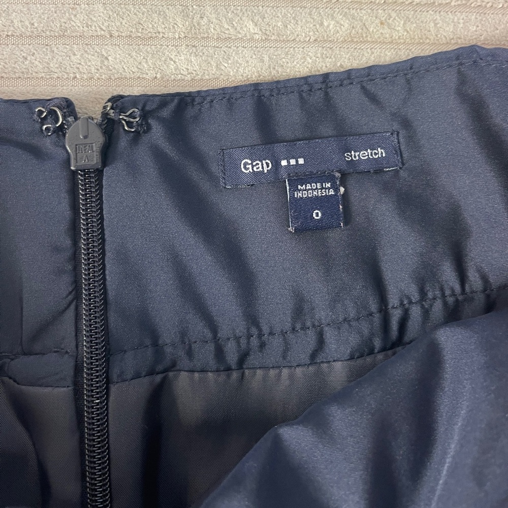 Professional Office Pencil Skirt with Pockets Navy Blue - Picture 3 of 4
